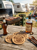 ROLLEMAN® Kamping Life Onderzetters Set | Woonwagen Design | 6-Delig