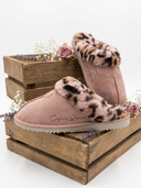Gypsy Queen | Dames Pantoffel — Luipaard & Roze