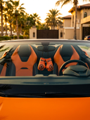 Orange Paws Mini Boxing Gloves for Rear View Mirror