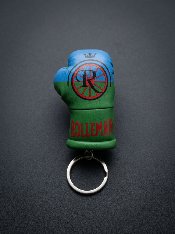 Mini Boxing Glove Keychain Green/Blue - Champ's Ring