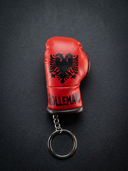 The Albanian Warrior Mini Glove Keychain with Albanian Flag