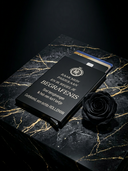 ROLLEMAN® Aluminium Pashouder | Begrafenis Editie | Roze & Zwart | Limited Edition