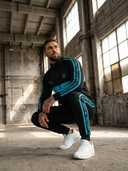Dràgan Tweedelig Trainingspak Heren - Zwart met Turquoise