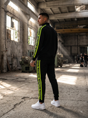 Valeriu Tweedelig Trainingspak Heren - Zwart met Neon geel