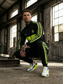 Valeriu Tweedelig Trainingspak Heren - Zwart met Neon geel