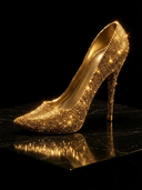 ROLLEMAN® | Gold Crystal Stiletto | Luxe Interieur Sculptuur | Limited Edition