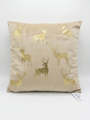 ROLLEMAN® Luxe Sierkussen | Gouden Rendieren | 45x45 cm