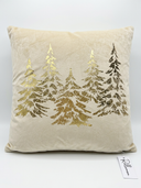 ROLLEMAN® Luxe Sierkussen | Gouden Kerstbomen | 45x45 cm