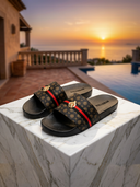Katja: Luxe Slippers met Goudkleurig 3D ROLLEMAN® Logo | Limited Edition