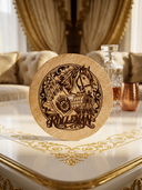 ROLLEMAN Mangohout Onderzetters | Exclusief Gegraveerd Artwork | Set 6-delig