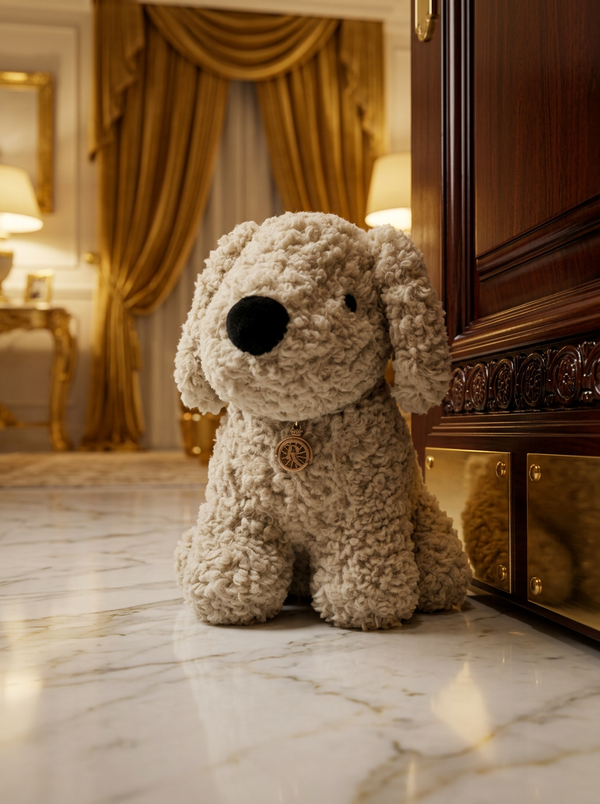 Sinbad | Pluche Hond | ROLLEMAN® Deurgewicht | Signature Edition | 22 × 18 × 15 cm