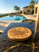 ROLLEMAN® Costa del Kamp | Kurk Onderzetter | Ø10 cm | Lasergravure