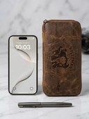 ROLLEMAN® Leren Telefoonhoes | Blinders Edition | Aan de Riem | 18 × 9 cm