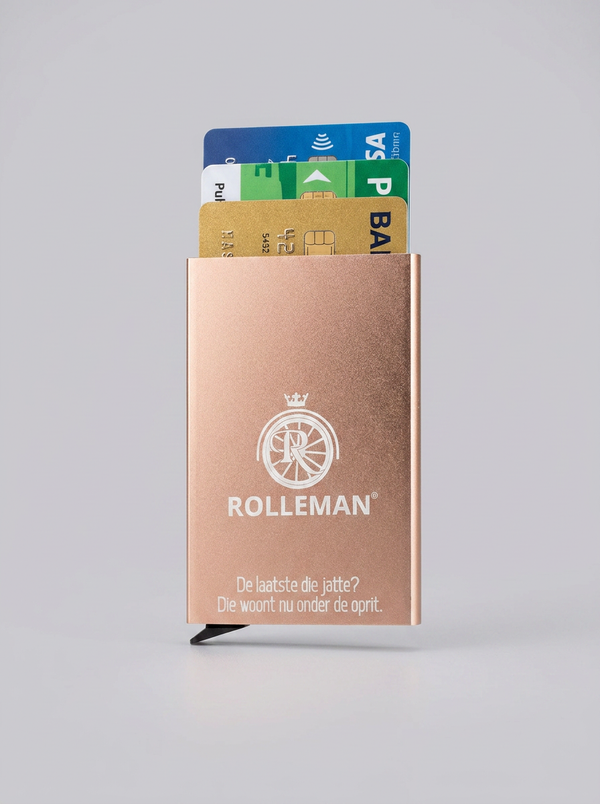 ROLLEMAN® Aluminium Pasjeshouder | Bad Boy Editie | Goud