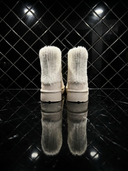 Alisha – Crème Boots met Geribde Boord