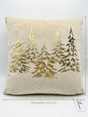 ROLLEMAN® Luxe Sierkussen | Gouden Kerstbomen | 45x45 cm