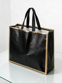 ROLLEMAN® Shopper – Zwart/Goud – 47 × 36 × 10 cm