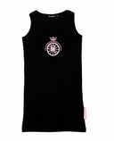 Kira Dress - Kids, jurk met roze geborduurd logo