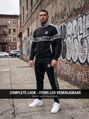 ROLLEMAN® Morello Heren Trainingsbroek – Zwart met Lichtgrijze Details