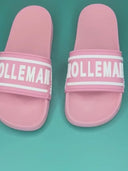 Sienna: Roze Kids Slippers met 3D ROLLEMAN Logo