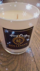 ROLLEMAN® Black Amber Geurkaars – Vrolijk Kerstfeest