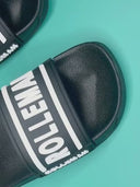 Maverick: Zwarte Kids Slippers met 3D ROLLEMAN Logo