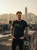 Dario - Heren T-Shirt ROLLEMAN® Neongeel 3D Opdruk Voor & Achter