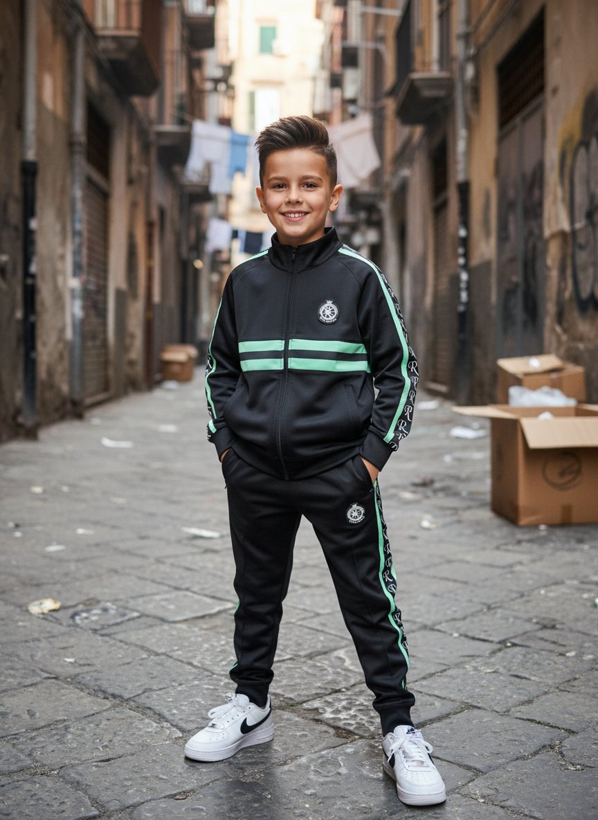 Sportbekleidung Kinder Jungen 2-teilig – Baumwolle Trainingsanzug Sommer Set Mit T-Shirt & Kurzer Hose