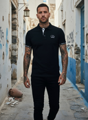 Manfri Korte Mouw Polo: ROLLEMAN mouwboorden