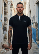 Manfri Korte Mouw Polo: ROLLEMAN mouwboorden