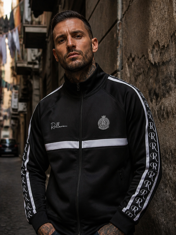 ROLLEMAN Radek Trainingsjas – Zwart / Lichtgrijs