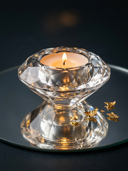 ROLLEMAN® Kristallen Theelichthouder | Rond | Helder Glas